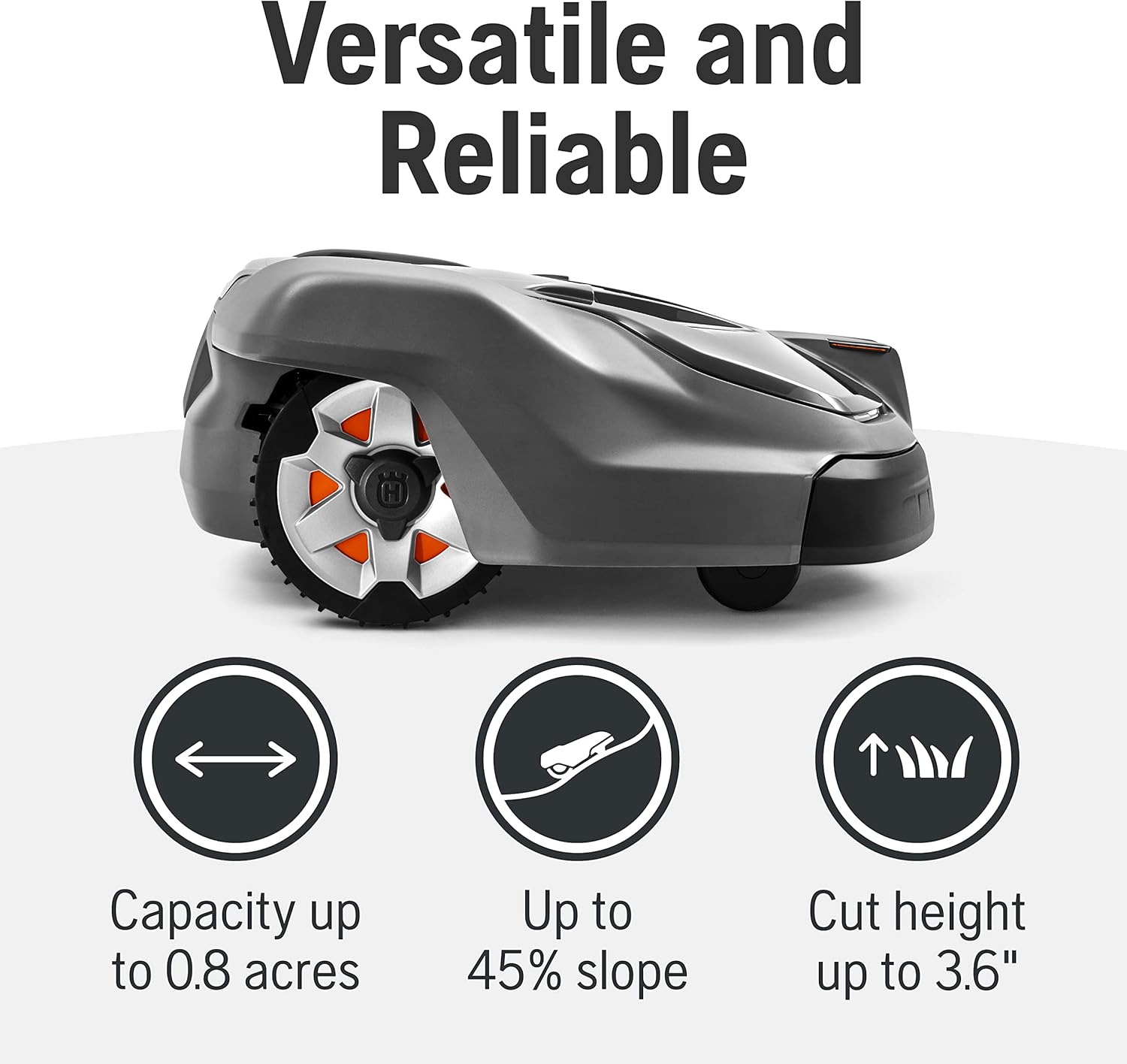 Husqvarna Automower 430XH in UK garden setting